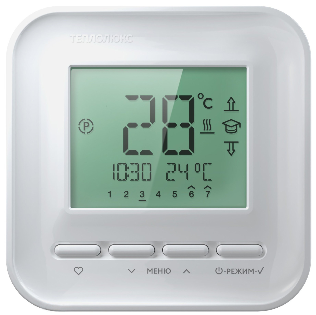 Терморегулятор для теплого пола ТЕПЛОЛЮКС 520 белый